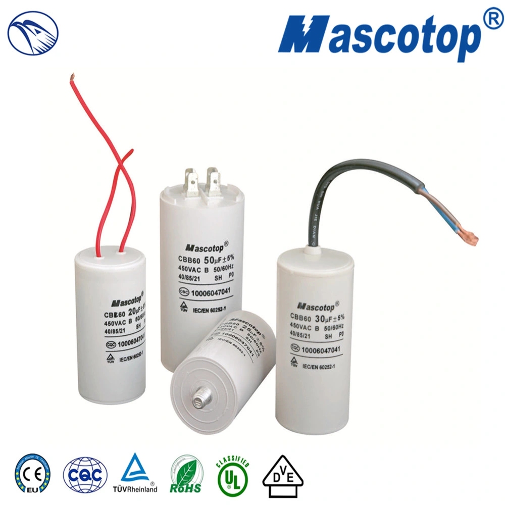 Cbb60 Pump Capacitor for Washing Machine 50UF 450V