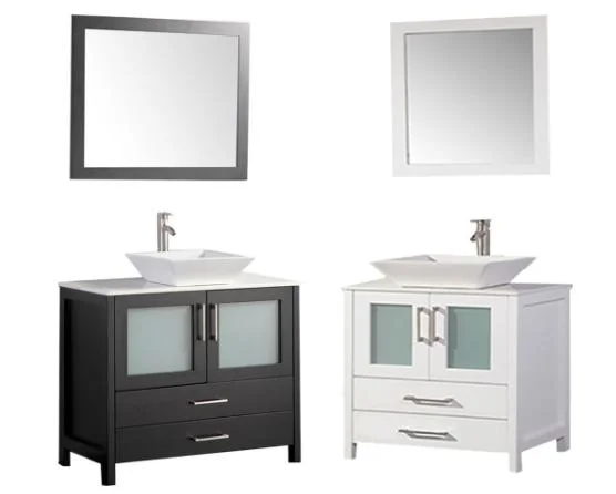 48" Double Sink Floating Modern Bathroom Vanity Set