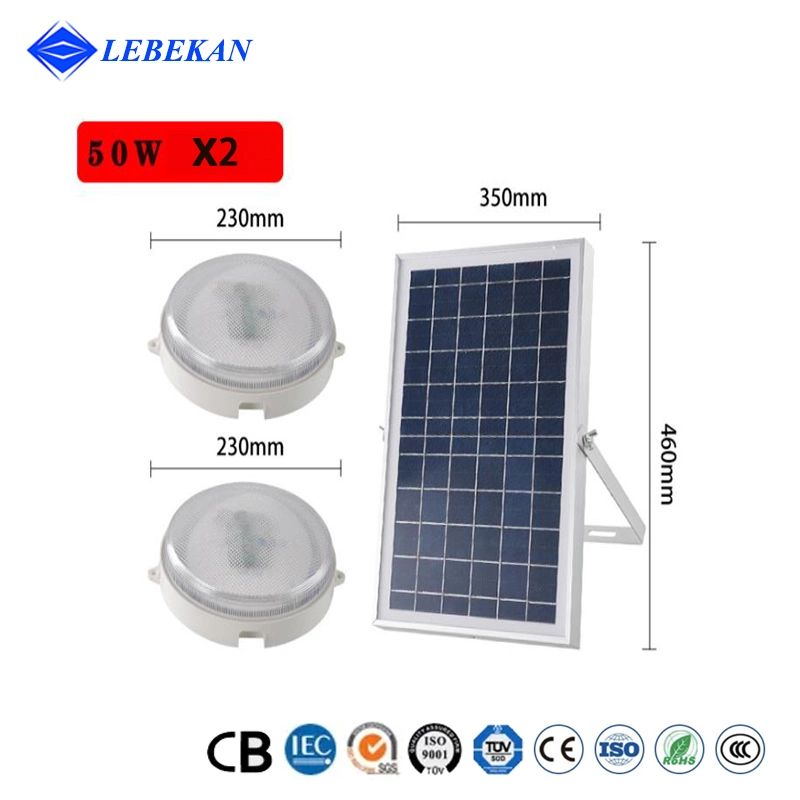 Home Using Wholesale/Supplier Price Interior Moon Lighting 30W 40W 50W Double Head Remote Control LED Ceiling Solar Indoor Light