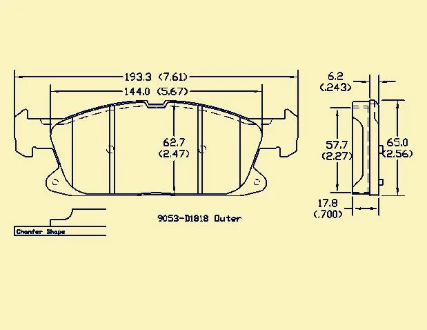 D1818 Copper-Free Carbon Ceramic Brake Pads Excellent Quality