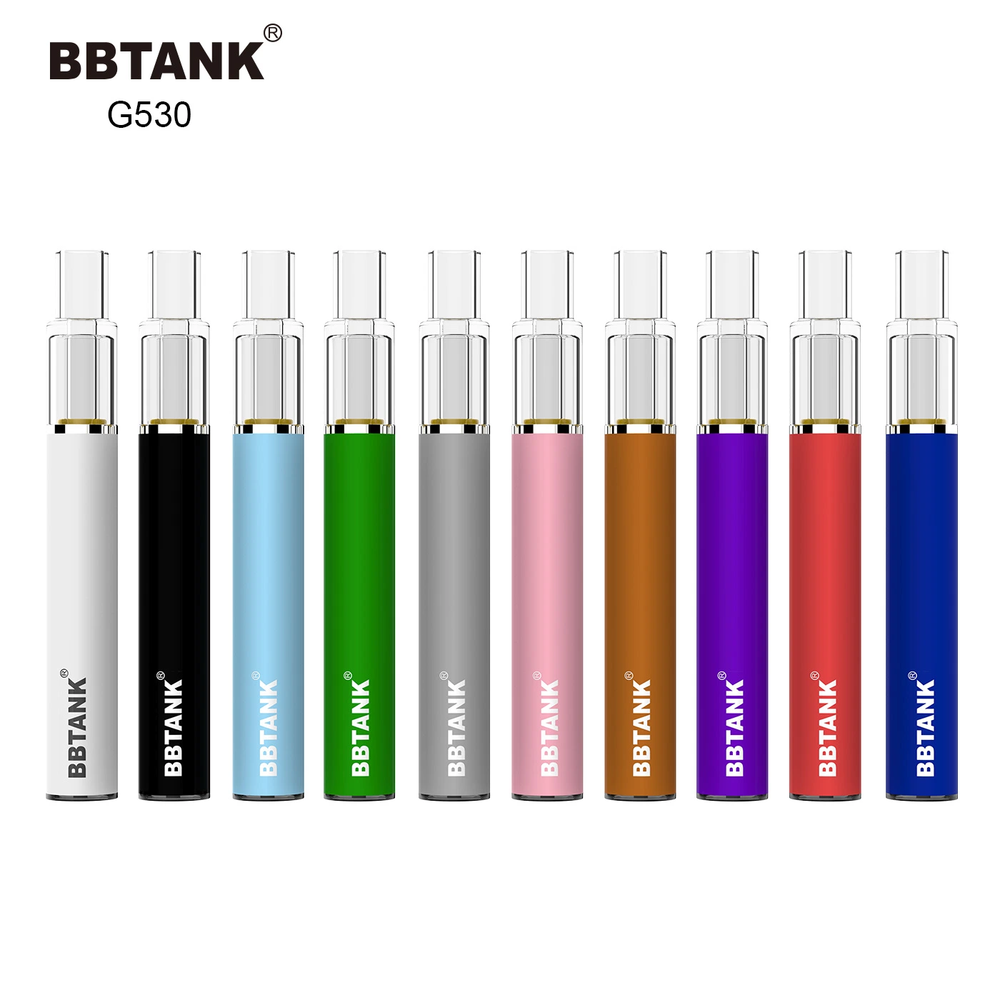 Bbtank 0,5gram 1gram Nouvelle invention 510 huile épaisse tout verre Cartouche sans goût brûlé pour résine Live Rosin HHC Distillat