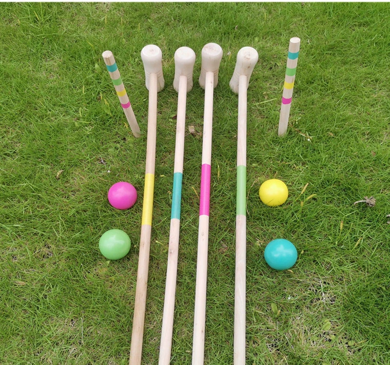 Hot Sale Kids Outdoor Wooden Croquet Game Set