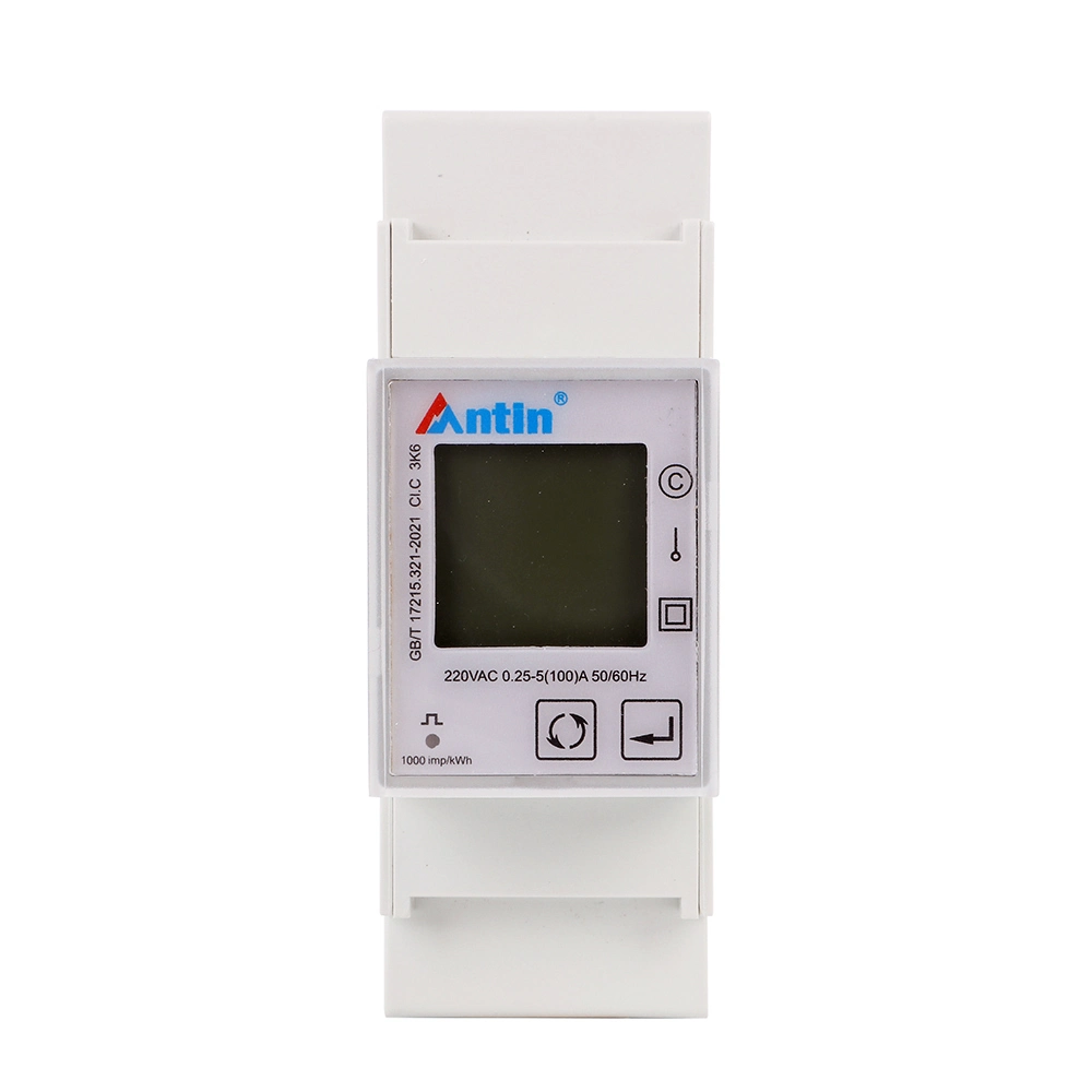 At100g Single Phase Electricity Meter, Power Consumption Meter, DIN Mount Kwh Meter