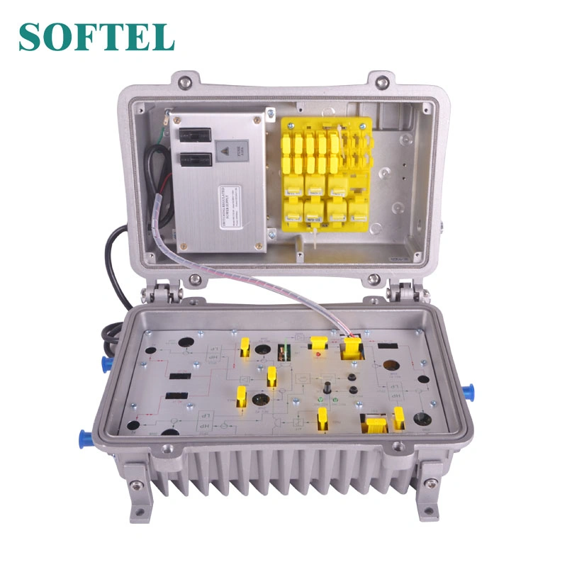 Bidireccional al aire libre de alto rendimiento CATV Amplificador de tronco con AGC