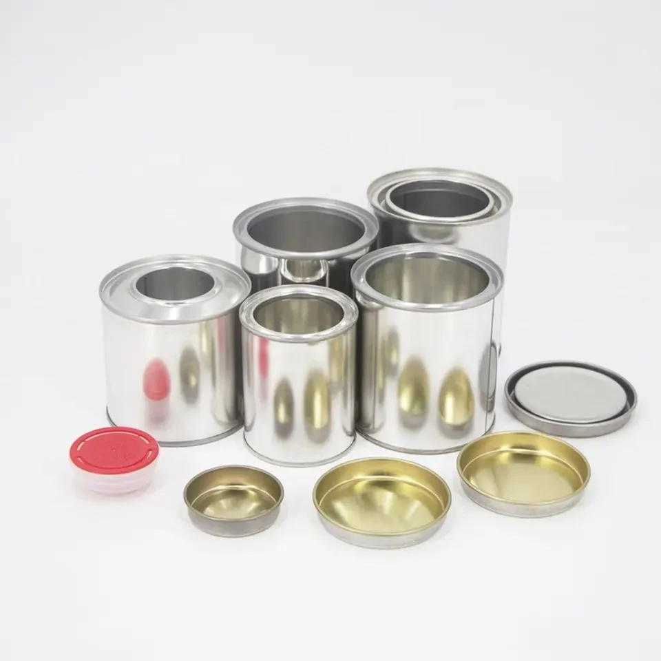 Paint Tin Cans Packaging Containers Round Metal Industrial Paint Glue Packing Tin Cans