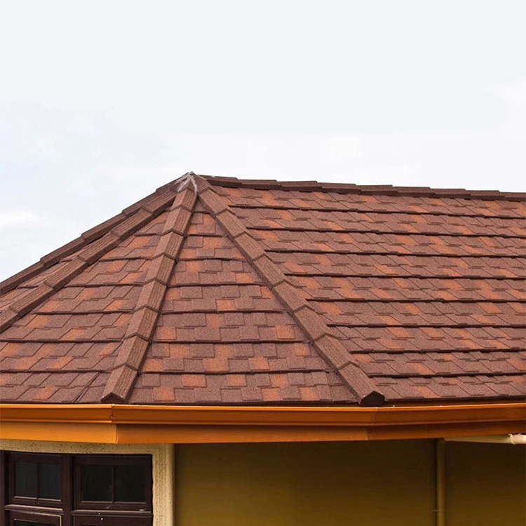 Material de construção de casas de alta qualidade de aço revestido a pedra cor telha de metal para Resort
