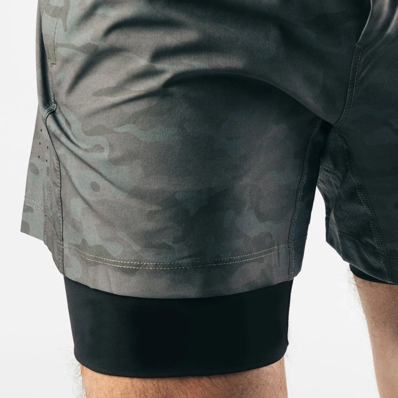 Custom Private Label Men Breathable Gym Wear 2-in-1 Running Shorts