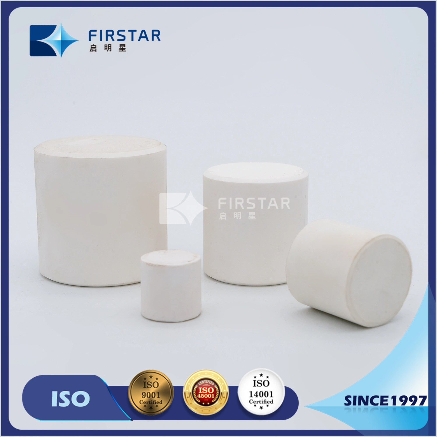 Dia 20*20 Ceramic 92 Alumina Silicate Albite Grinding Cylinder for Iron&Steel Industry