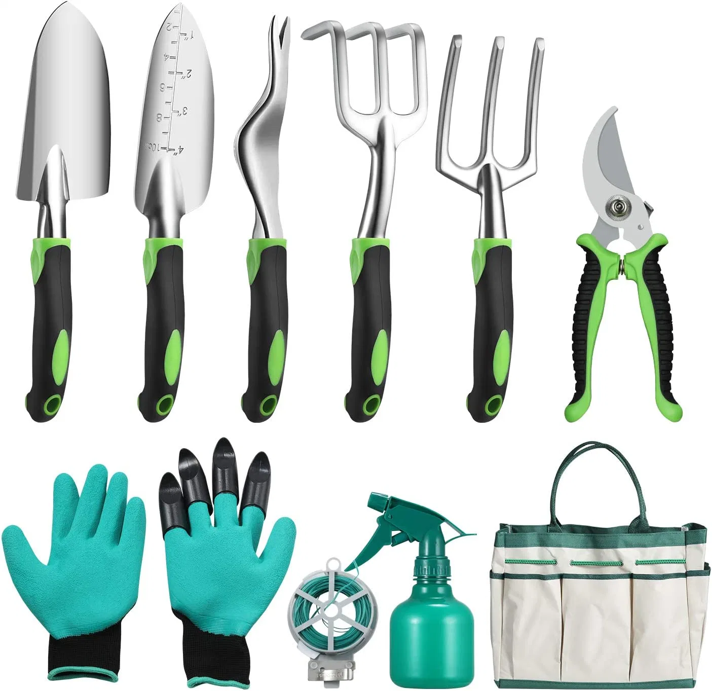Garden Tool Set with Stainless Steel Trowel