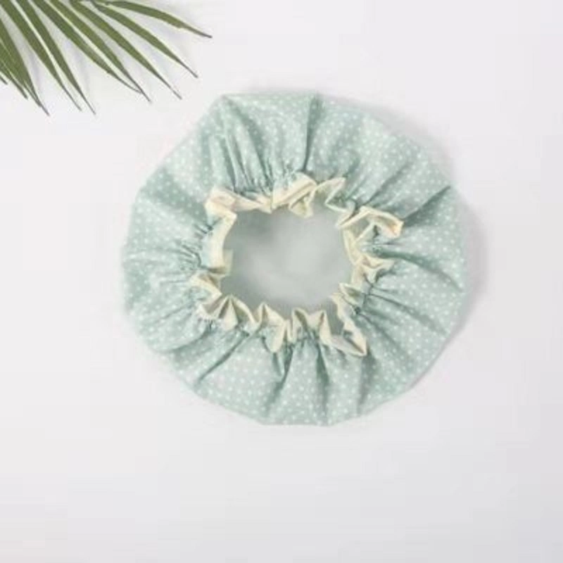 Women Shower Cap Reusable Bath Cap Double Layer Waterproof Hair Cap Hair SPA Hot Oil Hair Care Tool Bathing Cap Esg14104