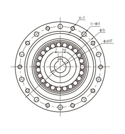 Engranaje de la onda de tensión de la serie Elss reductor Harmonic Drive Tabla Cabezal divisor Mini motor DC de rodamiento de rodillos cruzados con la unidad de los pasos de la unidad de ángulo de la caja de velocidades grado