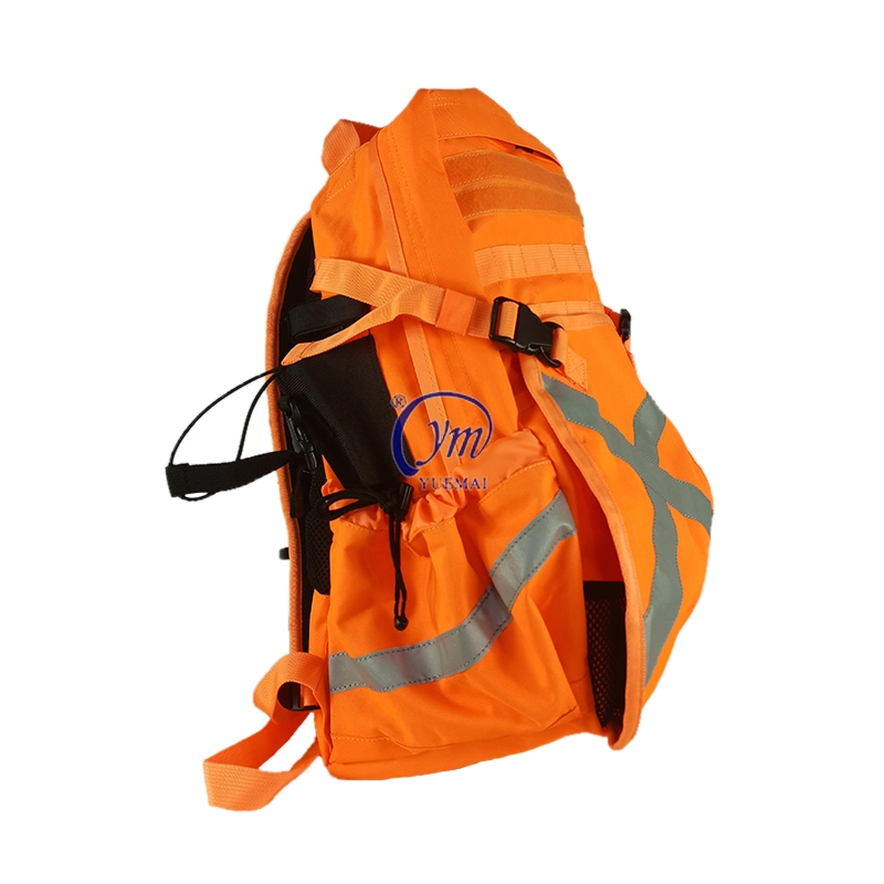 Visibilidade de alta segurança laranja trabalhar mochila Backpack Visibilidade Saco com a fita refletora