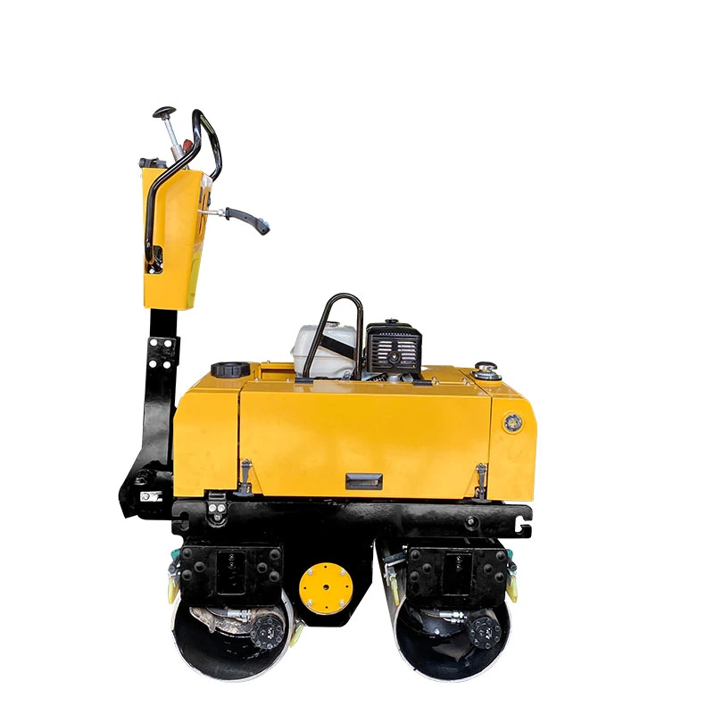 800kg Double Drum Road Roller Hydraulic Walk Behind Road Roller Asphalt with Electric Start