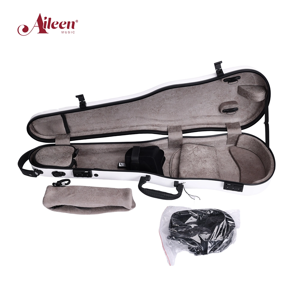 Factory Carbon Fiber 4/4 Violin Hard Case Professional 1.4kg with Two Bow Holders and Matching Blanket (CSV-F082G)