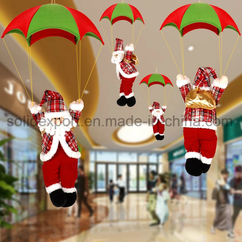 Santa Claus Skydiving Rope Climbing Father Gift Decoration