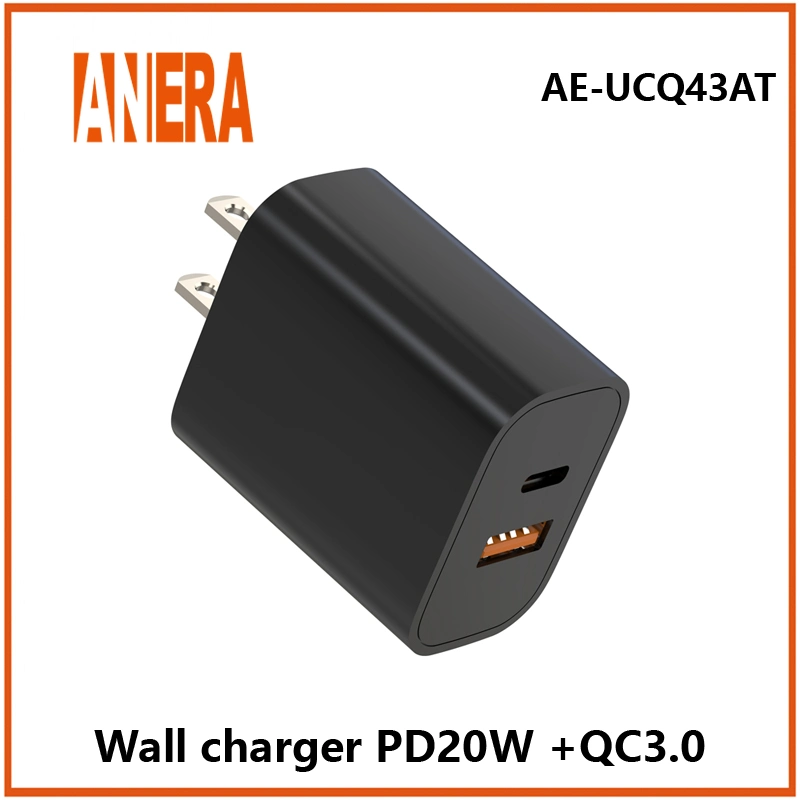 Chargeur rapide Pd 20W Adaptateur secteur avec prise EU/US/UK Chargeur mural USB C Chargeur de téléphone pour Phone 14 PRO Max 13 12 11 X Phone.