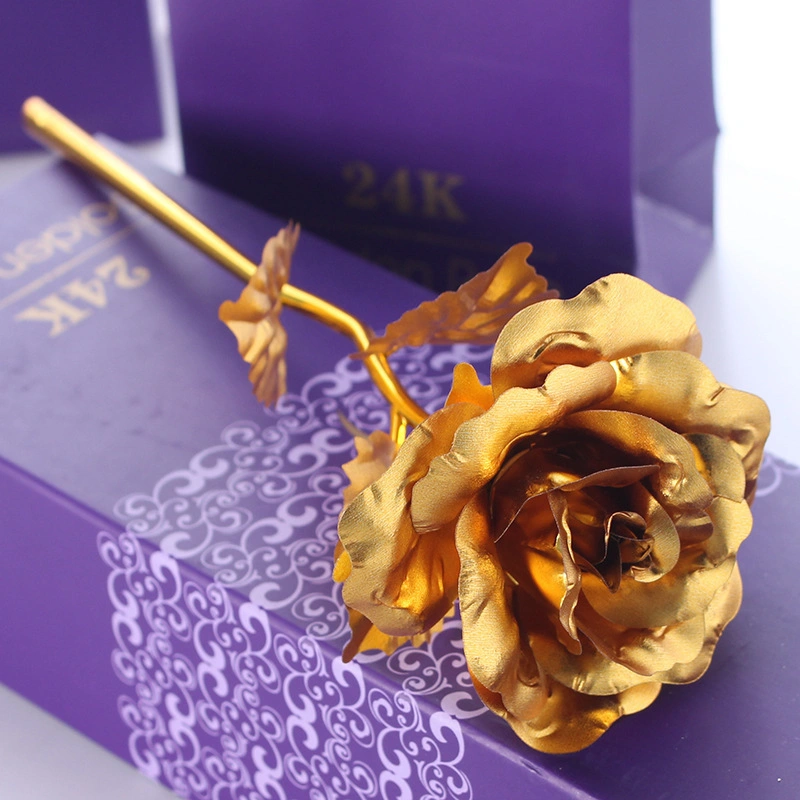 Amazon Venta caliente Rosa de Oro 24K 2022 cuadros de San Valentín regalos para mujer