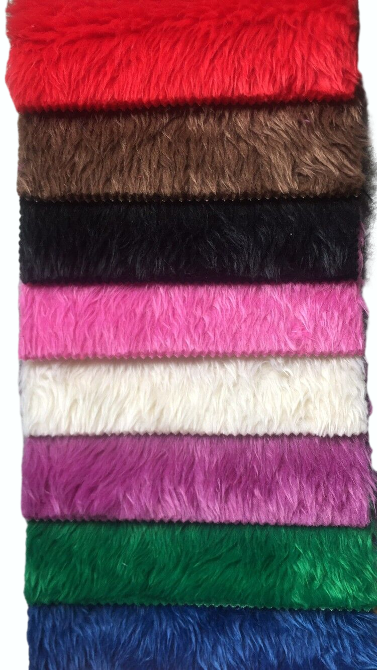 100% Polyester High Quality Colorful Animal Print Faux Fur Fabrics