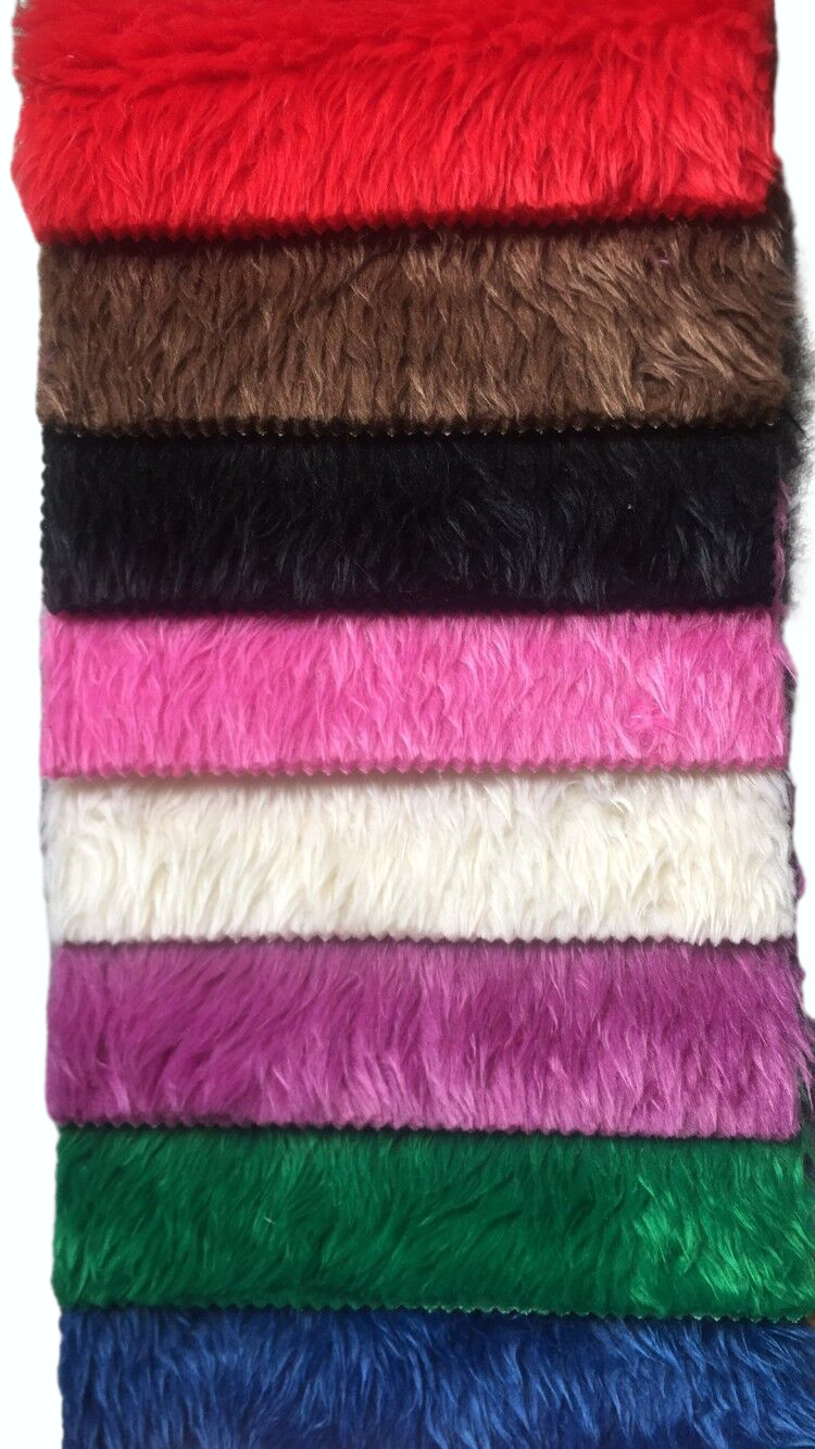 100% Polyester High quality/High cost performance  Colorful Animal Print Faux Fur Fabrics