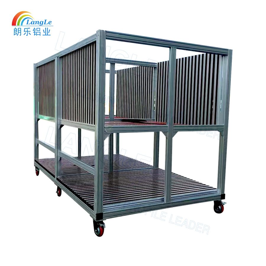 Aluminium Profile 4040 Good Quality Silver Anodized Extruded Aluminium Storage Rack