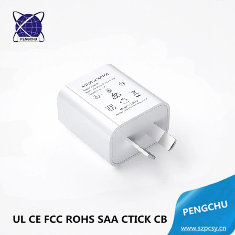 quick charger 5w power adapter usb 5v 1a au with ce fcc rohs saa c-tick