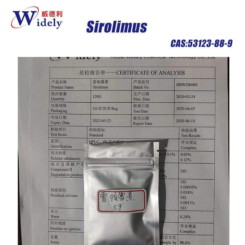 CAS 53123-88-9 99% Sirolimus for Anti-Cancer API