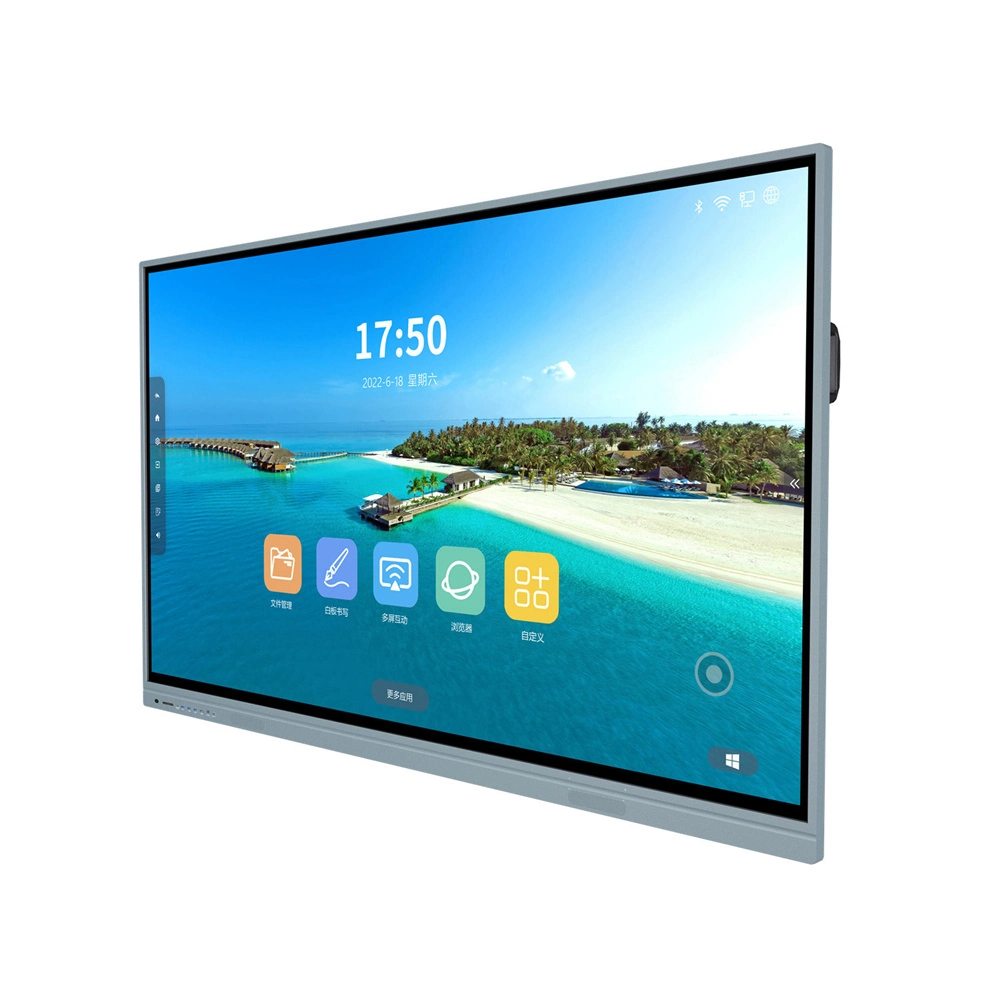 4K 75inch Touch Flat Panel LCD Display in-Cell Zero Bonded Interactive Whiteboard Smart Board for Video Conference