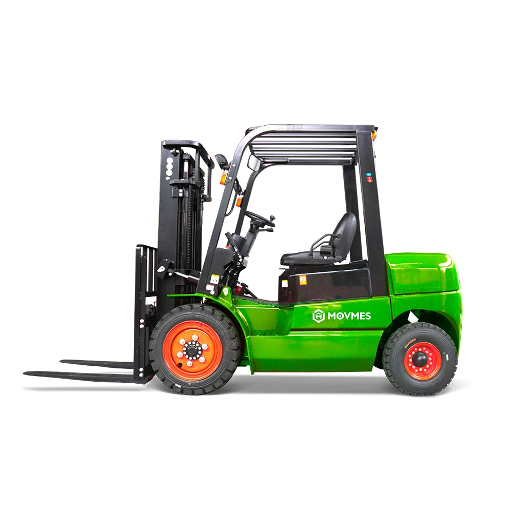 China Movmes Brand Rough Terrain Electric Forklift 3.5 Ton with 80V Lithium Battery