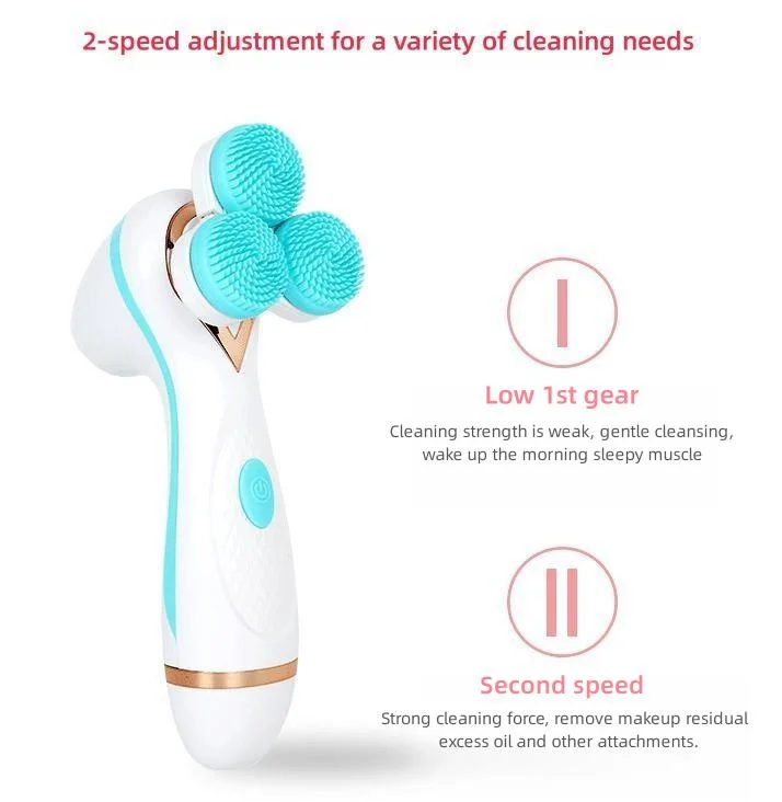 Electric Silicone Face Washer Pore Cleaner Face Lift Massager