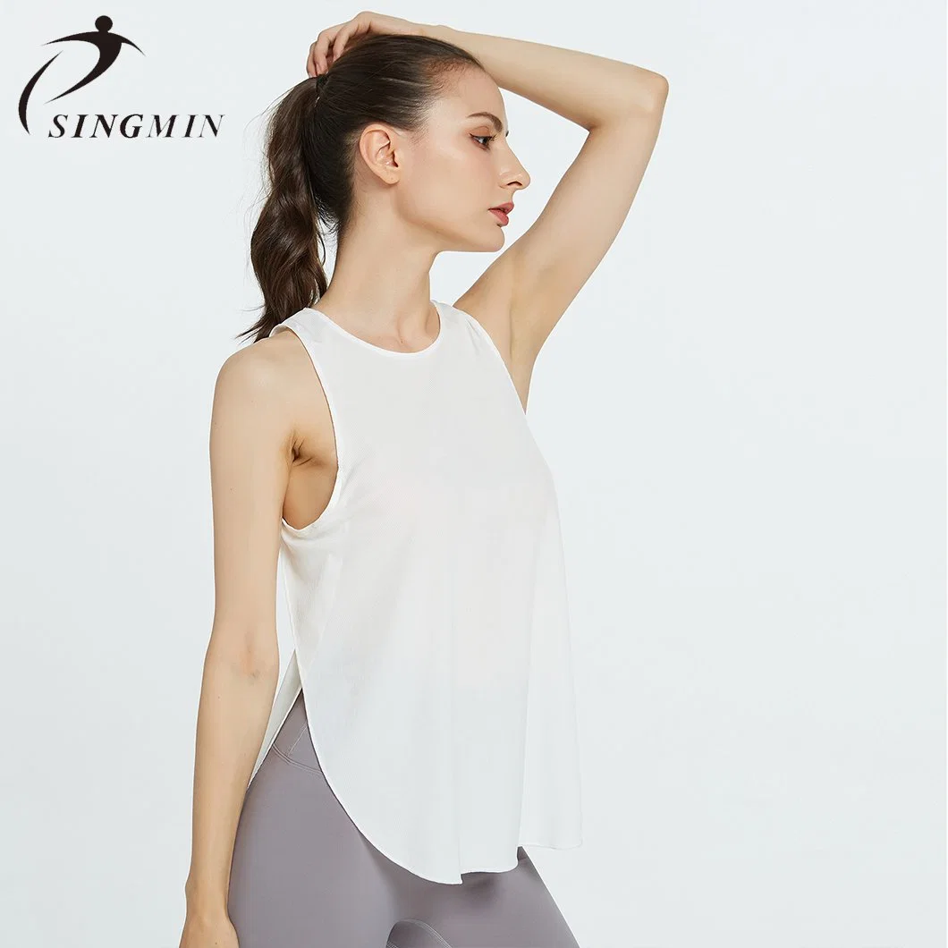 Solid Color Loose Yoga Vest Blouse Quick Drying Fitness Top