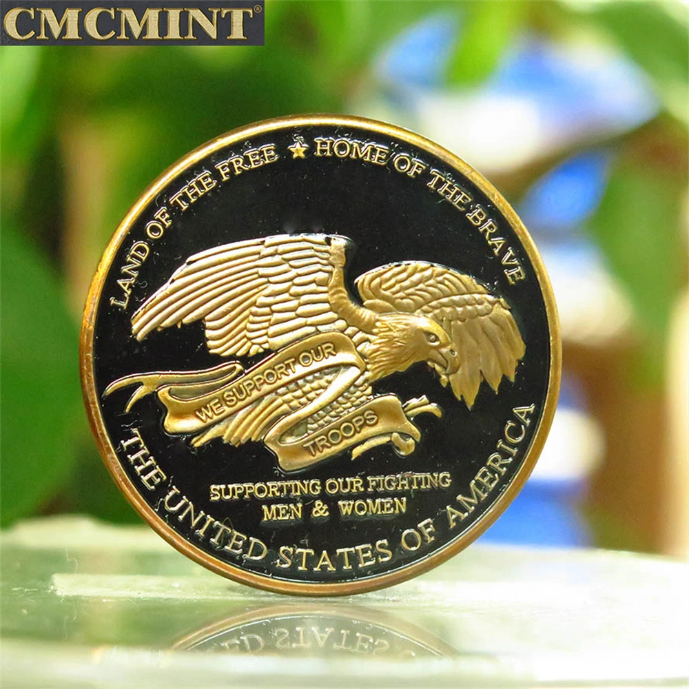 Venta caliente precios baratos Antigua Antigua Comprar Metal chapado en conmemorativo Eagle nos tungsteno puro 24K hecho personalizado de Monedas Las monedas de oro