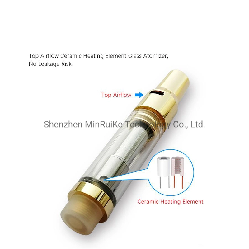 Bud V15 Vape Cartridges Em 1.0ml Golden Vape Cartridge 2.0mm Oil Hole E-Cigarettes Empty Ceramic Coil Carts 510 Thread Vaporizers Oil Atomizers