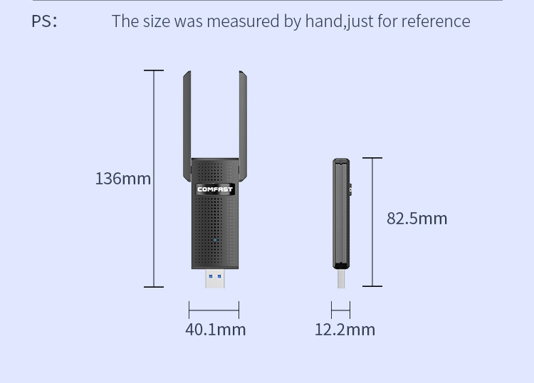 Driver Free High Speed Comfast CF-934AC High Power 1300Mbps Printer USB WLAN WiFi Receiving Sending Dual Band Wireless Adapter