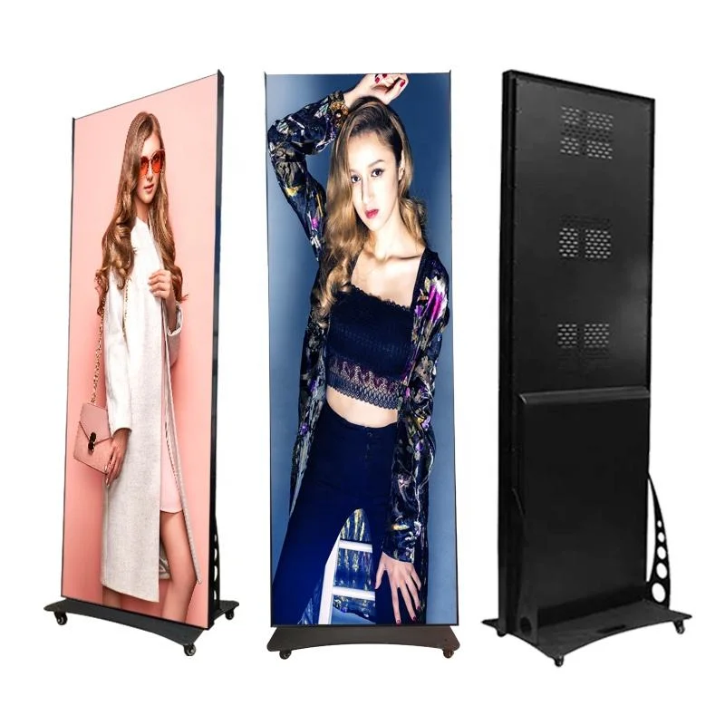 P2.604 High Refresh Fashion Indoor HD P4.81 Global Waterproof High Brightness Outdoor Full Color Portable LED Poster with CE Certification