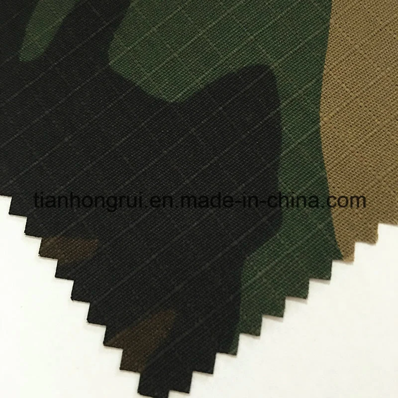 100% Cotton Flame Retardant Rip Stop Camouflage Print Fabric Working Clothes