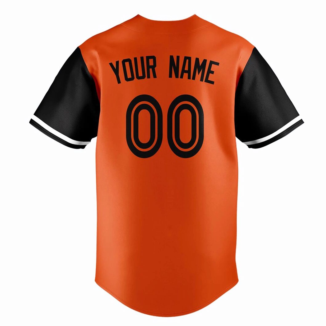 100 % polyester Custom Your Own Design impression de maillots de baseball sublimés Maillot de baseball