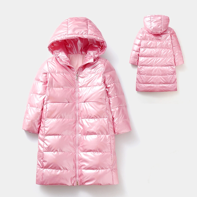 High Quality New Long Style Kids Winter Coat Children Apparel Thickened