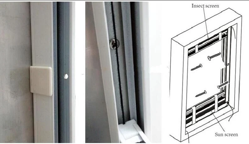 Insect and Sun Screen Retractable Screen /2in1 Fly Screen