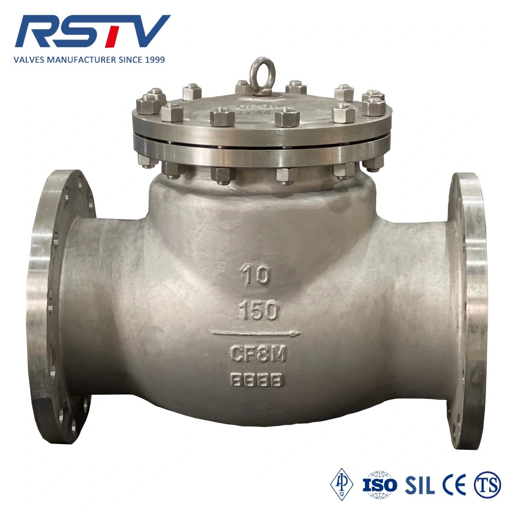 Cast Stainless Steel/Wcb/Ss API/JIS/DIN 150lb/10K/300lb Flange End Swing Check Valve