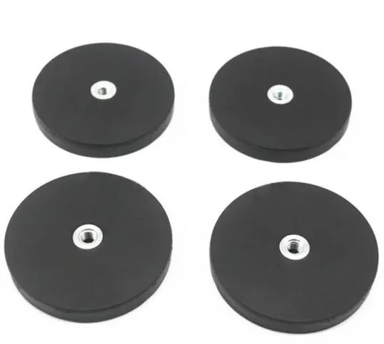 Round Base Mount Magnet Rubber Coating NdFeB Magnets