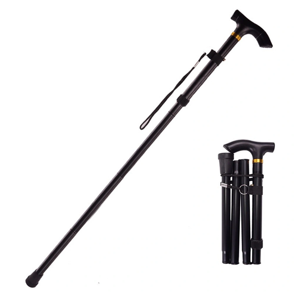 Factory Price Adjustable Folding Campbell Posture Collapsible Walking Cane Tips