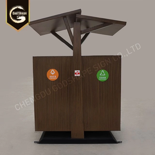 Factory Direct Customized Outdoor Steel Metal Trash Can Waste Bin Dustbin Garbage Bin