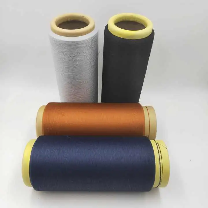 Fd High Stretch Full-Dull Nylon Black/White Elastic Spandex Traditional Single Air Covered Yarn for Sportswear Knitting