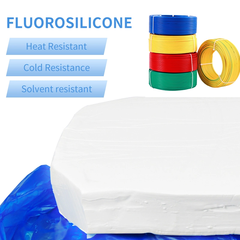 Factory Wholesale/Supplier 100% Fluoroelastomer Raw Gum Hardness 40 Shore a Oil Resistant Fvmq Fluorosilicone Silicone Raw Material