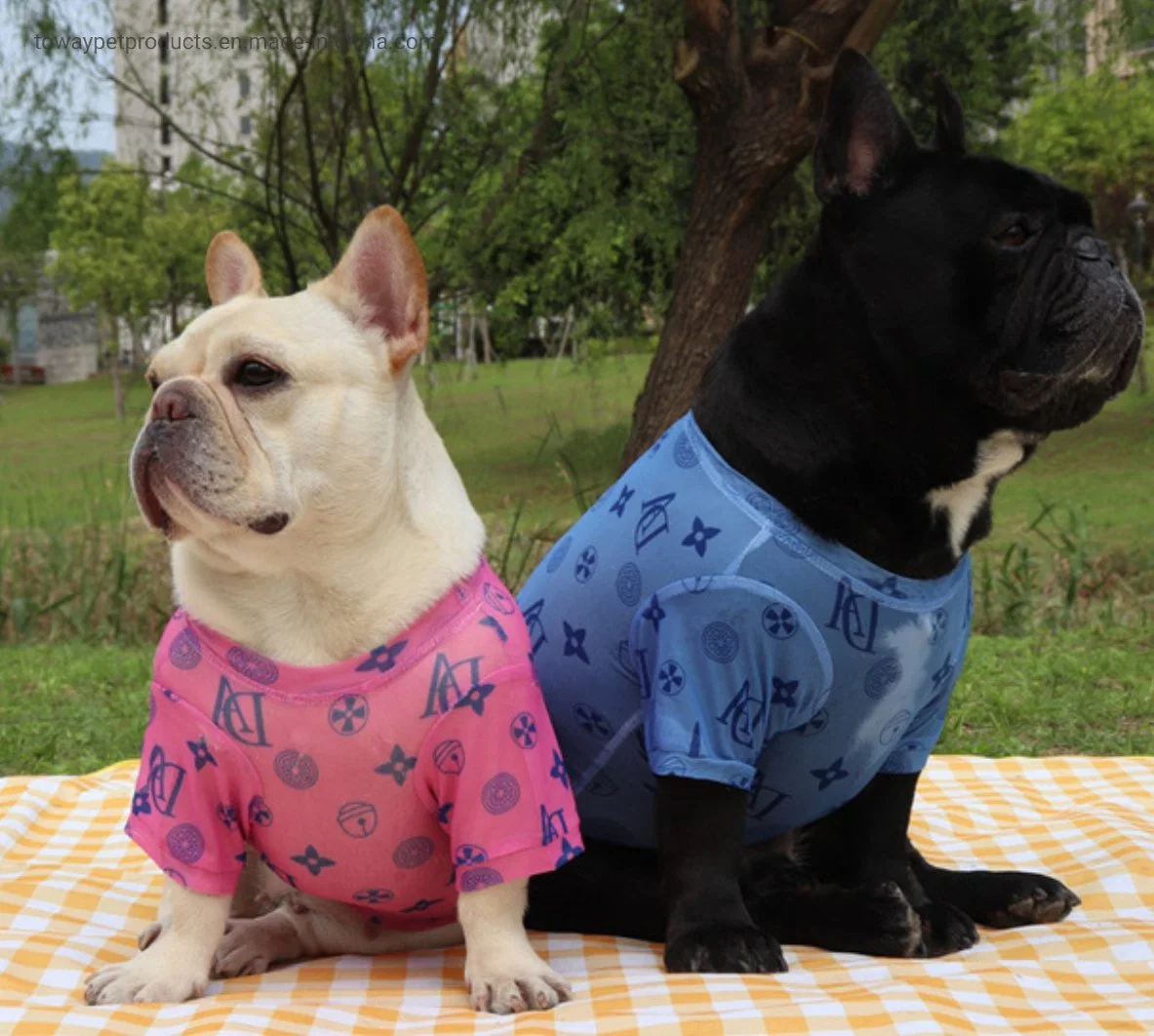 Marca de moda Dog T-shirt elegante Cool Dog roupa de verão Camisa