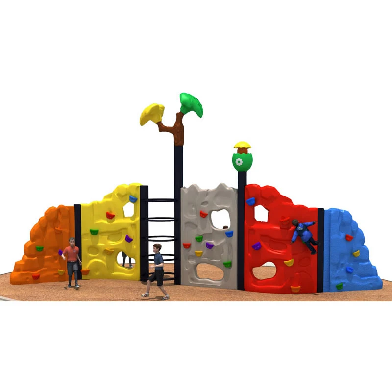 Durable Upright Plastic Rock Climbing Wall Panels Holds Jungle Gym Play Set for Kids