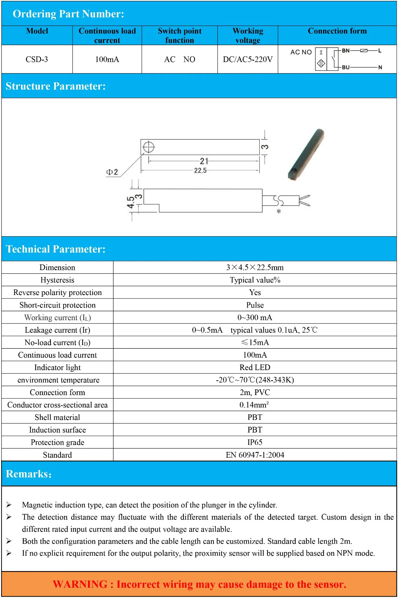 Hall Sensors Magnetic Proximity Switch AC No DC/AC 5-220V