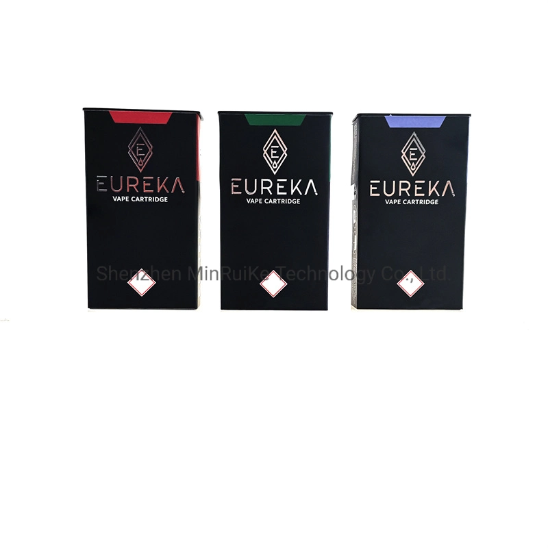 Newest Empty Eureka Cart Ceramic Vape Cart 0.8ml Glass Vapor Childproof Box Tank No Leakage Atomizer Diamond Packaging