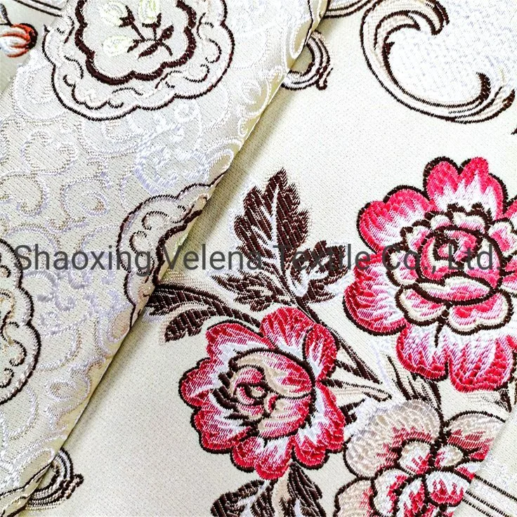 Home Textile Polyester Jacquard Woven Upholstery Fabric for Sofa Curtain Cushion