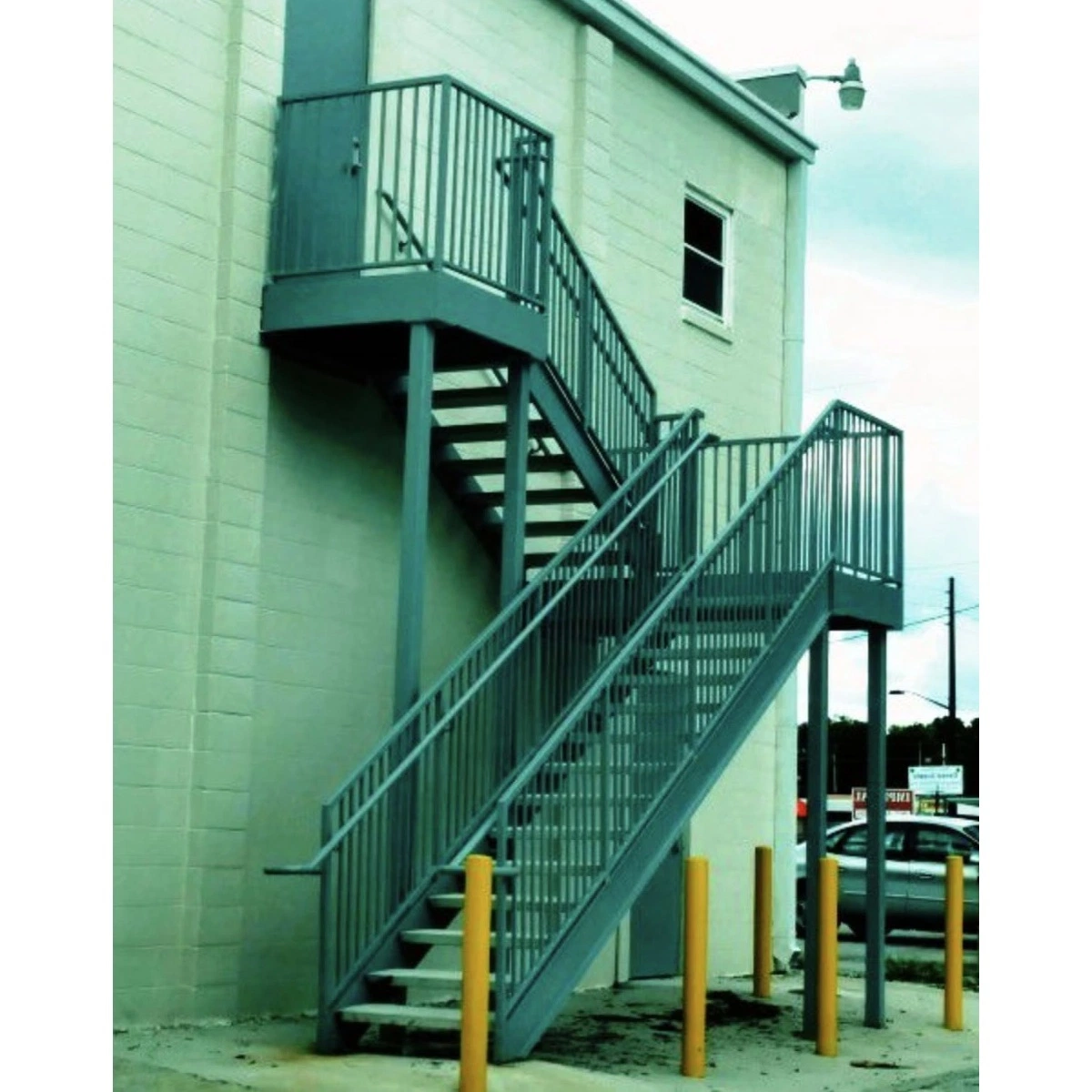 MS059 Escaliers droits en acier l Escaliers modernes en acier